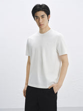 Men's Solid Textured T-Shirt Style Knit Pullover